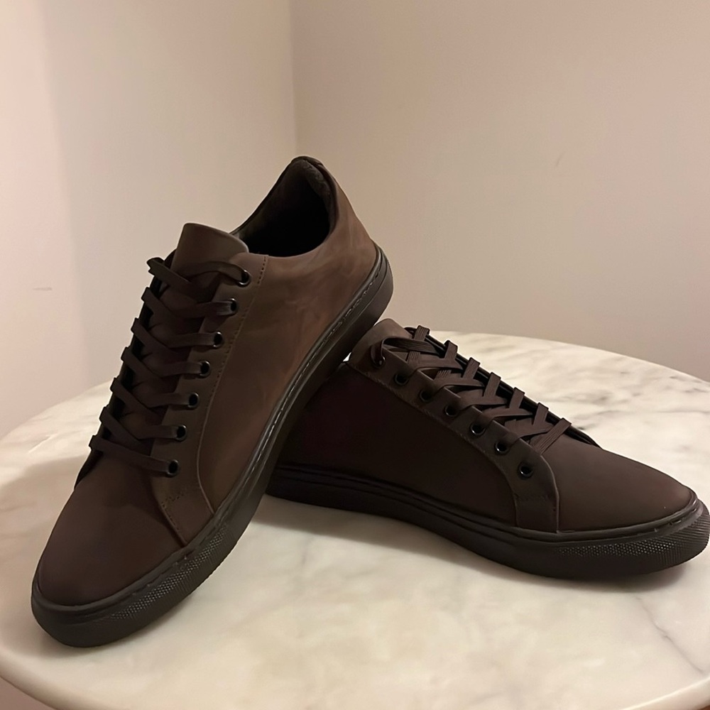 Brand new men’s brown leather Thursday Premier Low Top sneaker size 10